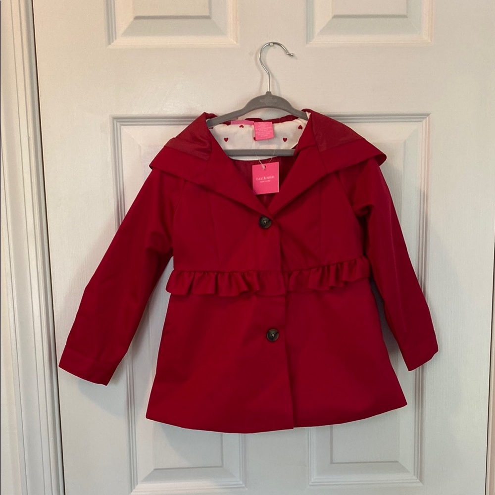Issac Mizrahi Toddler Trench Coat Jacket 5T Red